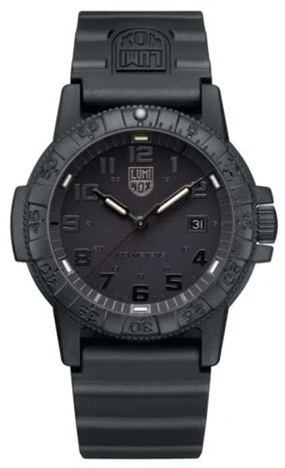Pre-owned Luminox Xs.0321.bo.l Men's Leatherback Sea Turtle Analog Quartz Watch, Black