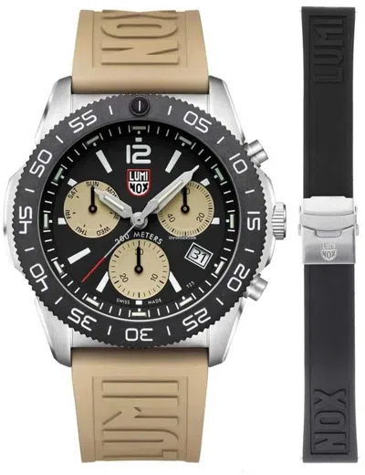 Pre-owned Luminox Xs.3150.set Pacific Diver Bonus Strap Black Sapphire Men's Watch