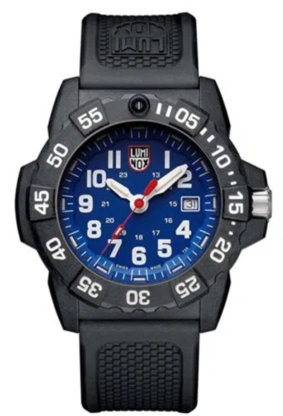 Pre-owned Luminox Xs.3503 Navy Seal Black With Blue Dial Men's Watch