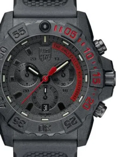 Pre-owned Luminox Xs.3581.ey Navy Seal Chronograph 45mm 20 Atm