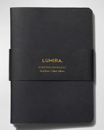 Lumira Cuban Tobacco Scented Journals, Set Of Three In White