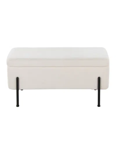 Lumisource 17.25" Fabric Daniella Contemporary Storage Bench