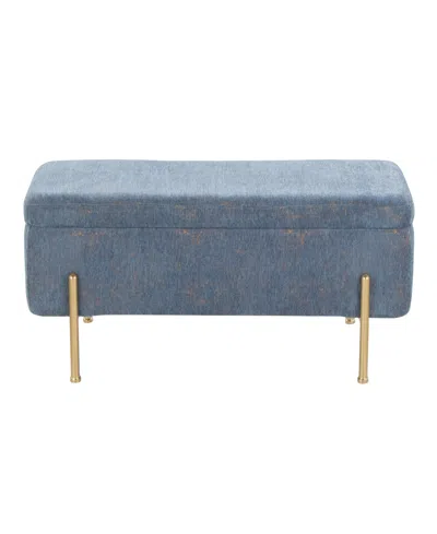 Lumisource 17.25" Fabric Daniella Contemporary Storage Bench
