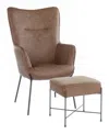 Lumisource 2-pc. Metal Izzy Industrial Lounge Chair And Ottoman Set In Espresso
