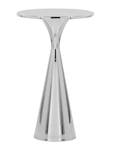 Lumisource 22" Metal Gemma Contemporary Side Table In Silver