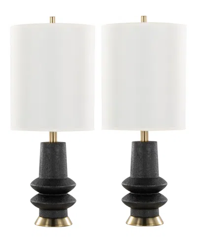 Lumisource 26" Polyresin Lloyd Contemporary Table Lamp, Set Of 2 In Multi