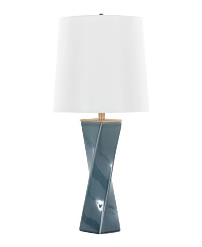 Lumisource 27" Ceramic Grandview Gallery Curvo Square Table Lamp In Blue