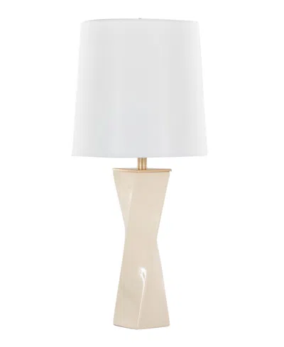 Lumisource 27" Ceramic Grandview Gallery Curvo Square Table Lamp In Cream