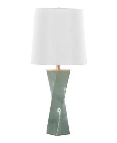 Lumisource 27" Ceramic Grandview Gallery Curvo Square Table Lamp In Sage Green