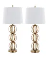 Lumisource 29" Metal Linx Contemporary Table Lamp, Set Of 2 In Gold