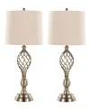 Lumisource 29" Metal Linx Twist Contemporary Table Lamp, Set Of 2 In Gold