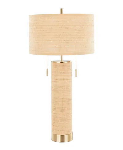 Lumisource 29" Rattan Cylinder Table Lamp