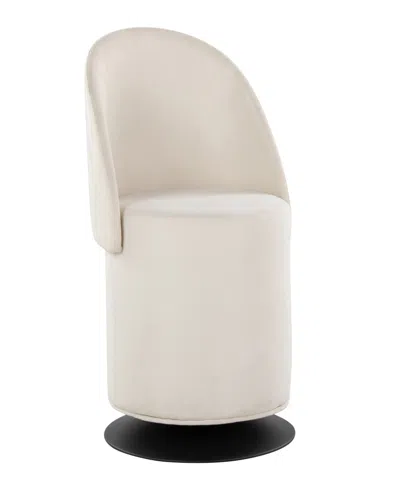 Lumisource 30" Metal Finch Swivel Chair In Cream
