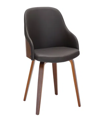 Lumisource 31" Wood Bacci Mid-century Modern Dining Accent Chair In Brown