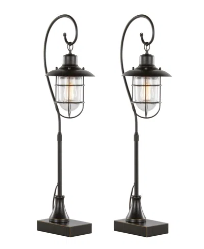 Lumisource 33" Metal Landen Contemporary Task Lamp, Set Of 2 In Black
