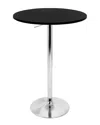 Lumisource Adjustable Bar Table In Black