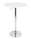 Lumisource Adjustable Bar Table In Silver