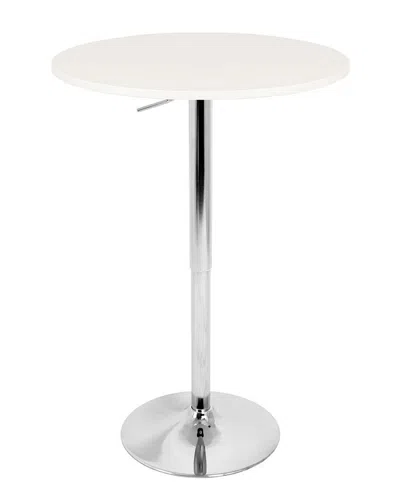 Lumisource Adjustable Bar Table In Silver