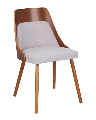 Lumisource Anabelle Mid-century Modern Dining Accent Chair In Gold-tone Steel/gray