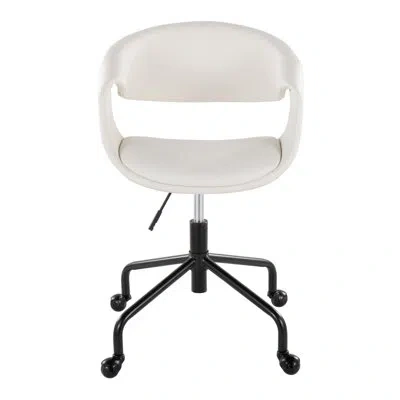 Lumisource Arshad Upholstered 4-star Task Chair In Black,white