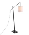 Lumisource Arturo 60" Wood And Metal Floor Lamp In Black,white