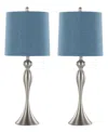 Lumisource Ashland 27" Metal Table Lamp, Set Of 2 In Blue,silver