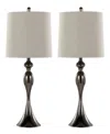 Lumisource Ashland 27" Metal Table Lamp, Set Of 2 In Pewter