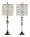 Lumisource Ashland 27" Metal Table Lamp, Set Of 2 In Silver