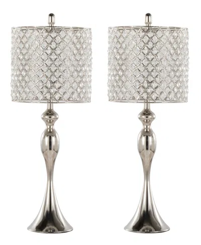 Lumisource Ashland 27" Metal Table Lamp, Set Of 2 In Silver