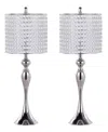 Lumisource Ashland 27" Metal Table Lamp, Set Of 2 In Silver,white