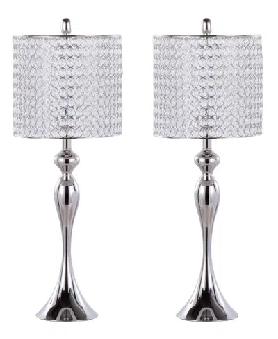 Lumisource Ashland 27" Metal Table Lamp, Set Of 2 In Silver,white