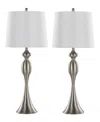 Lumisource Ashland 30" Metal Table Lamp, Set Of 2 In Silver,white