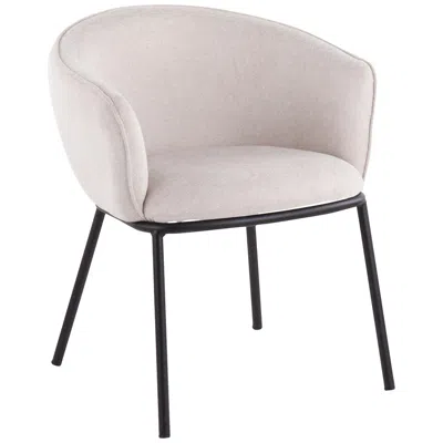 Lumisource Ashland Cream Fabric Dining Chair