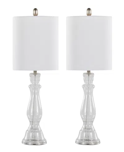 Lumisource Bishop 24" Glass Table Lamp, Set Of 2 In Clear