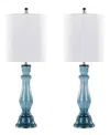 Lumisource Bishop 25" Glass Table Lamp, Set Of 2 In Blue,white