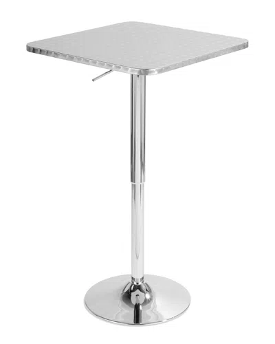 Lumisource Bistro Bar Table In Silver