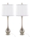 Lumisource Cairo 28.75" Metal Table Lamp, Set Of 2 In Silver,white