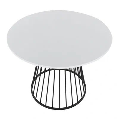Lumisource Canary Margaret-beres Round Pedestal Dining Table In White,black