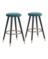 Lumisource Cavalier Counter Stool - Set Of 2 In Green