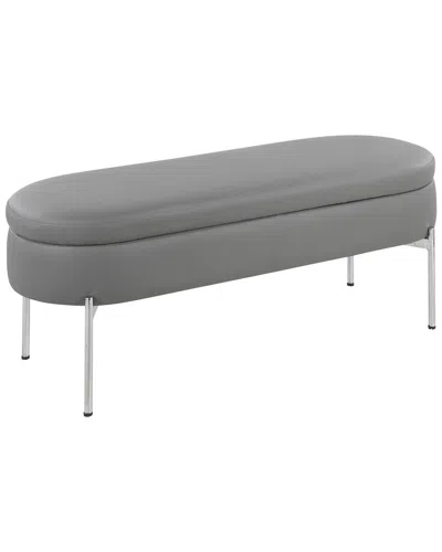 Lumisource Chloe Storage Bench In Gray