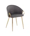 Lumisource Claire Contemporary Glam Chair Leather