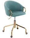 Lumisource Claire Task Chair In Gold