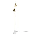 Lumisource Cone 65" Metal Floor Lamp In Gold,white