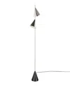 Lumisource Cone 65 Metal Floor Lamp In Silver,black