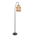 Lumisource Congo 64" Metal Floor Lamp In Black,brown