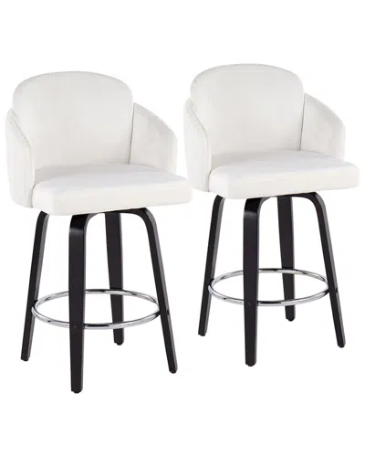 Lumisource Dahlia Set Of 2 Counter Stools In Black