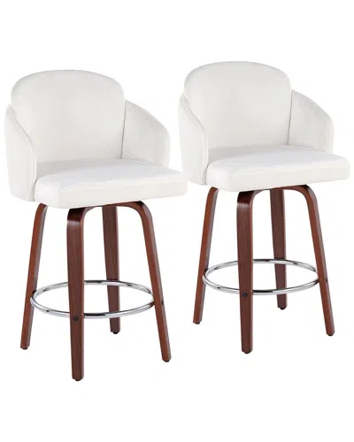 Lumisource Dahlia Set Of 2 Counter Stools In Brown