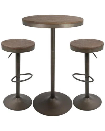Lumisource Dakota Pub Set In Brown