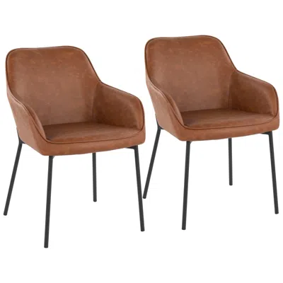 Lumisource Daniella Dining Chair In Camel Faux Leather By  Pair
