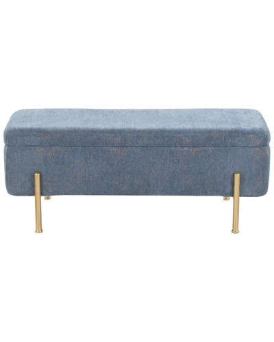 Lumisource Daniella Storage Bench In Blue